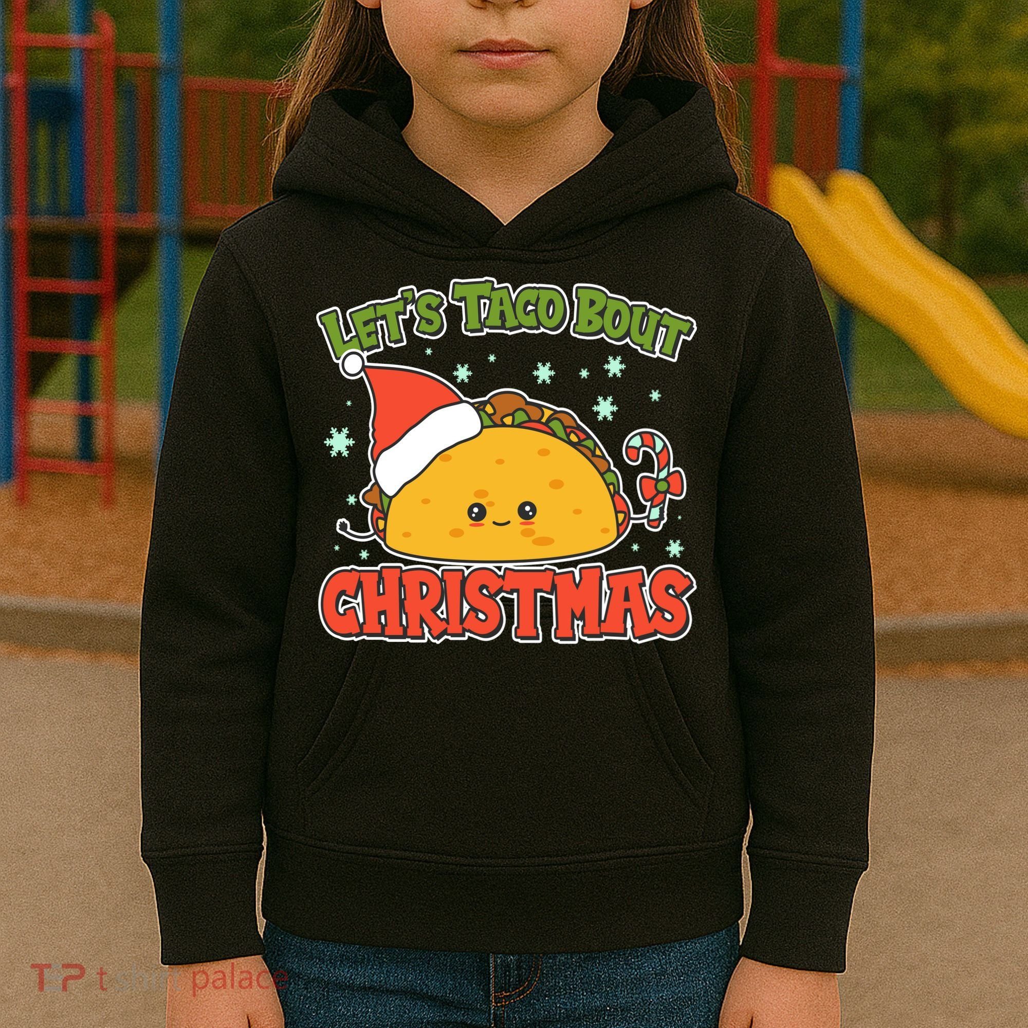 Let's Taco Bout Cute Funny Christmas Kids Hoodie