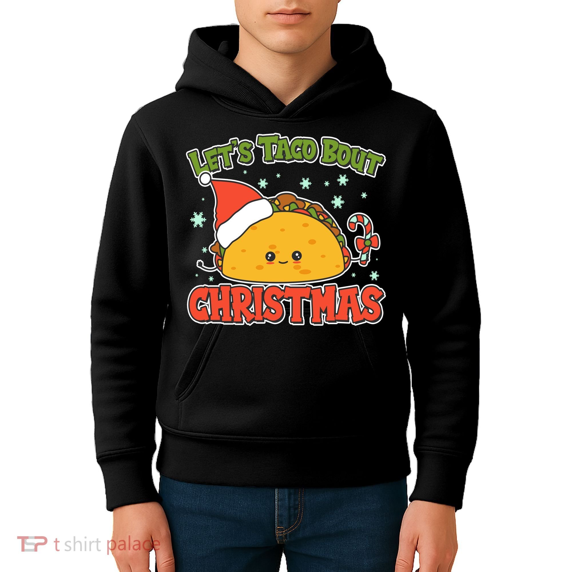 Let's Taco Bout Cute Funny Christmas Kids Hoodie