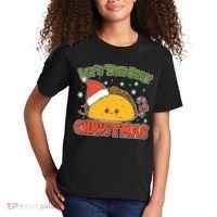 Let's Taco Bout Cute Funny Christmas Kids T-Shirt thumb 2