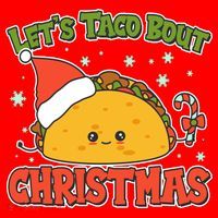 Let's Taco Bout Cute Funny Christmas Santa Hat thumb 1