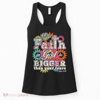 Let's Your Faith in God be Bigger Than You Fears 1 John 4:18 Women's Tank Top thumb 0