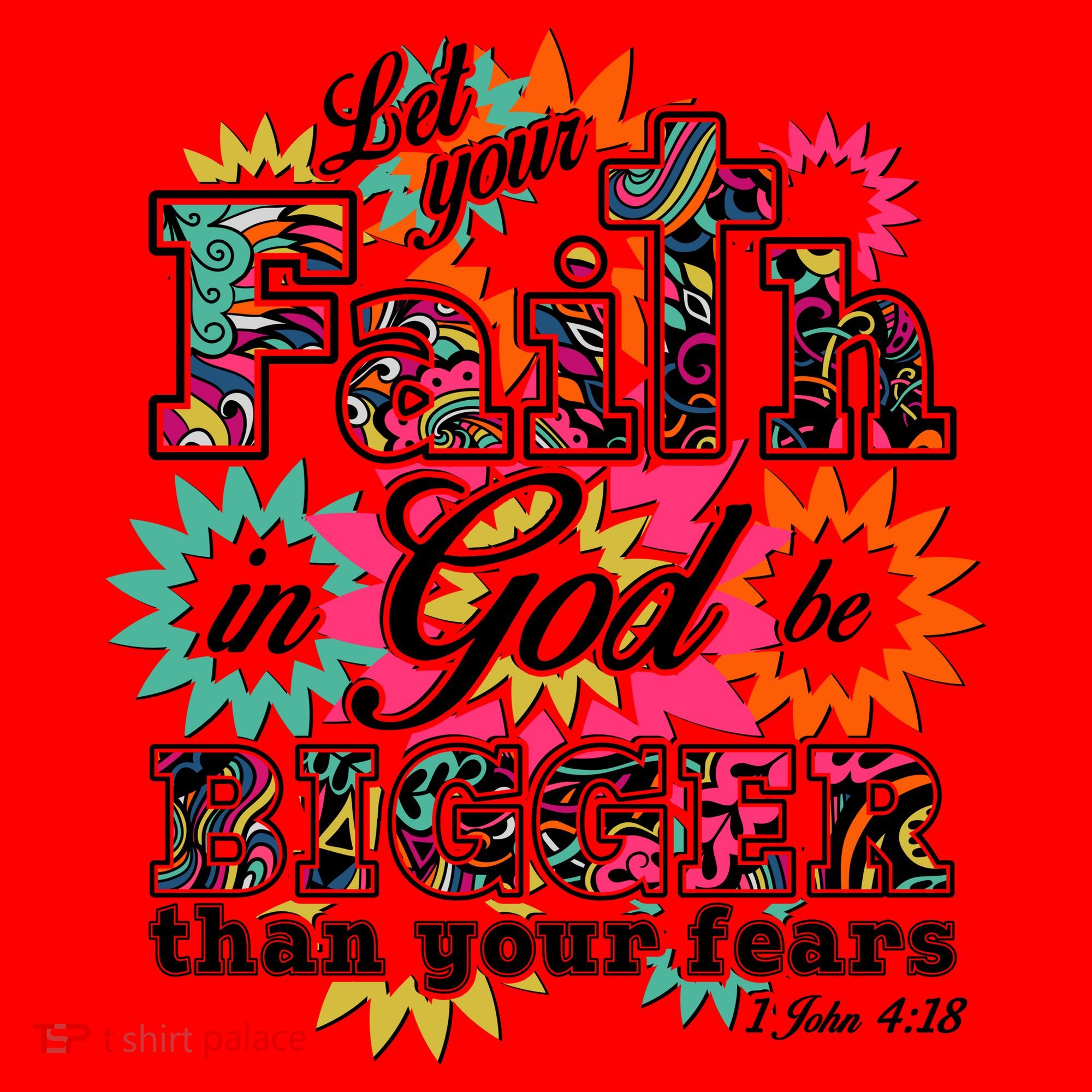 Let's Your Faith in God be Bigger Than You Fears 1 John 4:18 Santa Hat