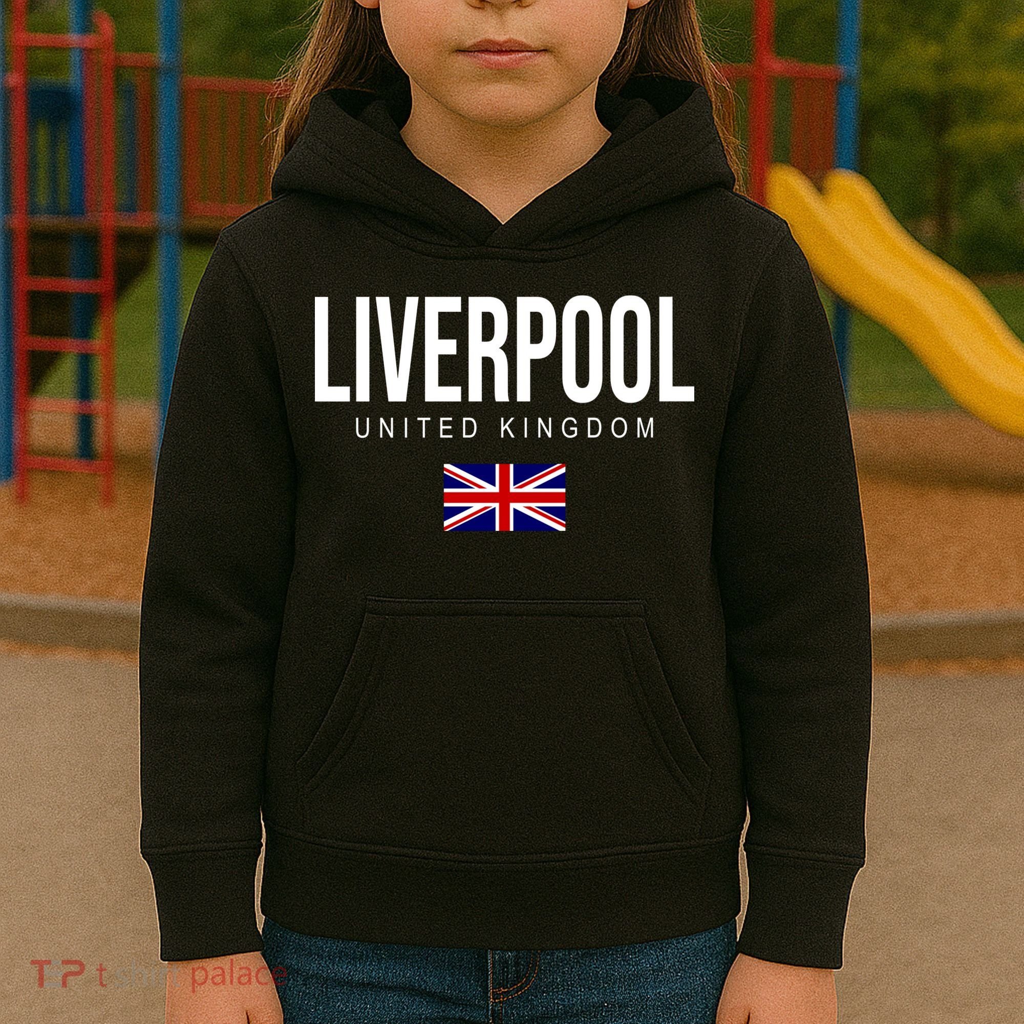 Liverpool England United Kingdom Kids Hoodie