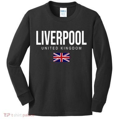 Liverpool England United Kingdom Kids Long Sleeve Shirt
