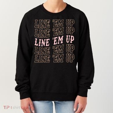 Line 'Em Up Retro Country's Slogan Women's Sweatshirt