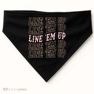 Line 'Em Up Retro Country's Slogan USA-Made Doggie Bandana