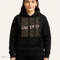 Line 'Em Up Retro Country's Slogan Hoodie thumb 5