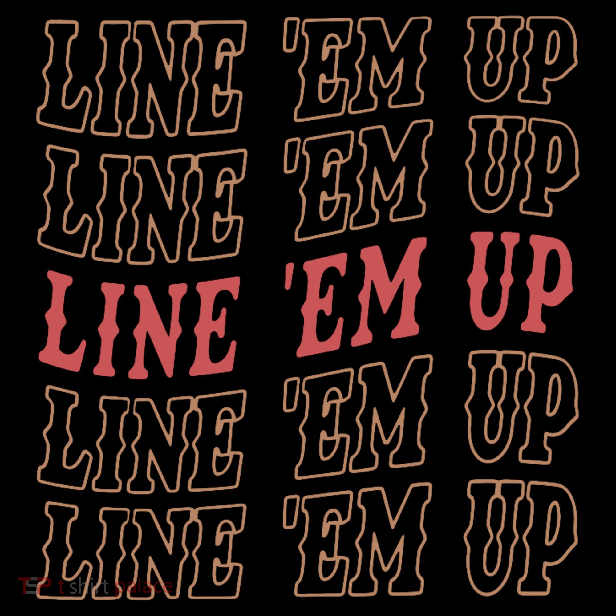 Line 'Em Up Retro Country's Slogan Coffee Mug