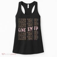 Line 'Em Up Retro Country's Slogan Women's Tank Top thumb 0