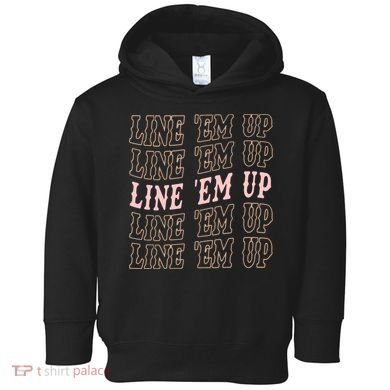 Line 'Em Up Retro Country's Slogan Toddler Hoodie