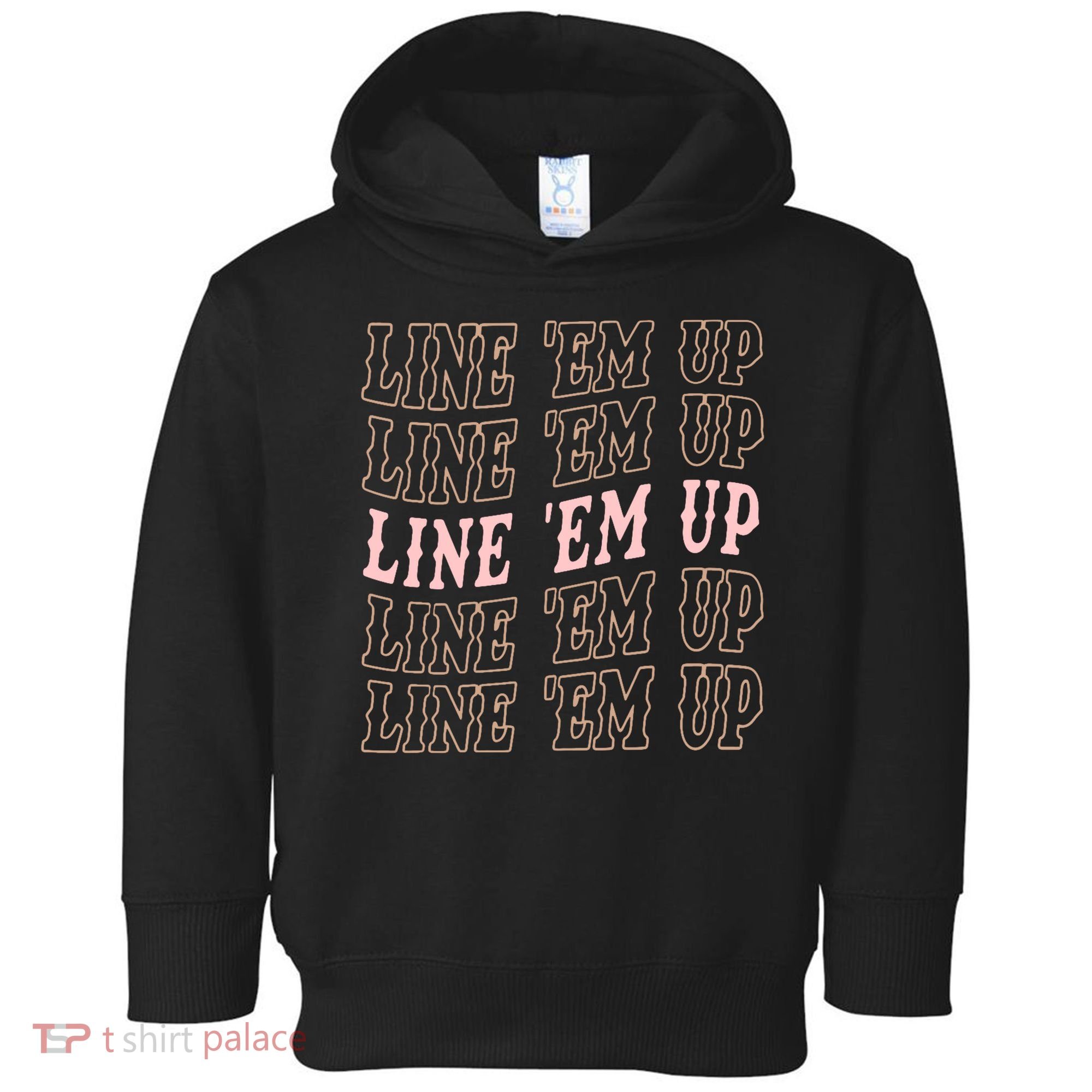 Line 'Em Up Retro Country's Slogan Toddler Hoodie