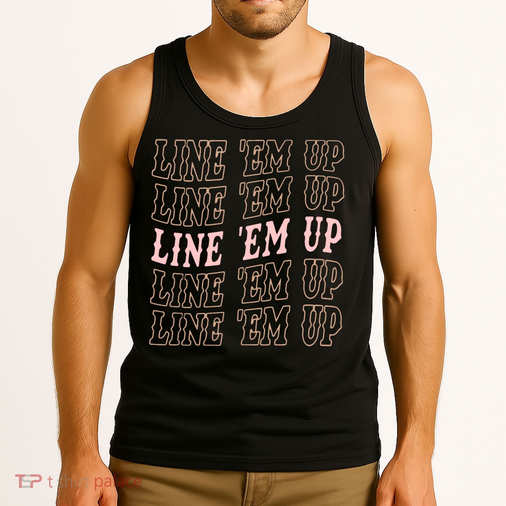 Line 'Em Up Retro Country's Slogan Tank Top
