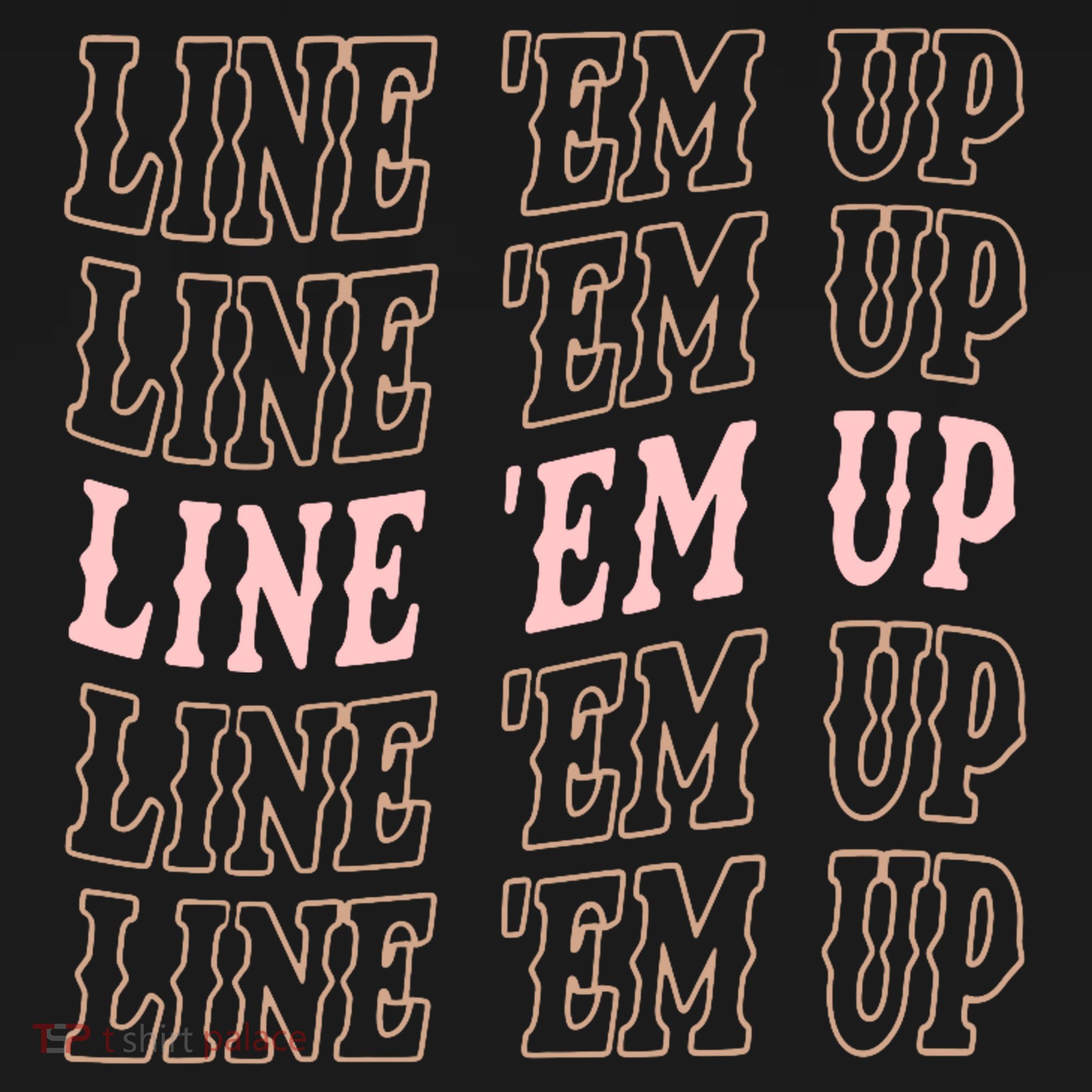 Line 'Em Up Retro Country's Slogan Women's T-Shirt