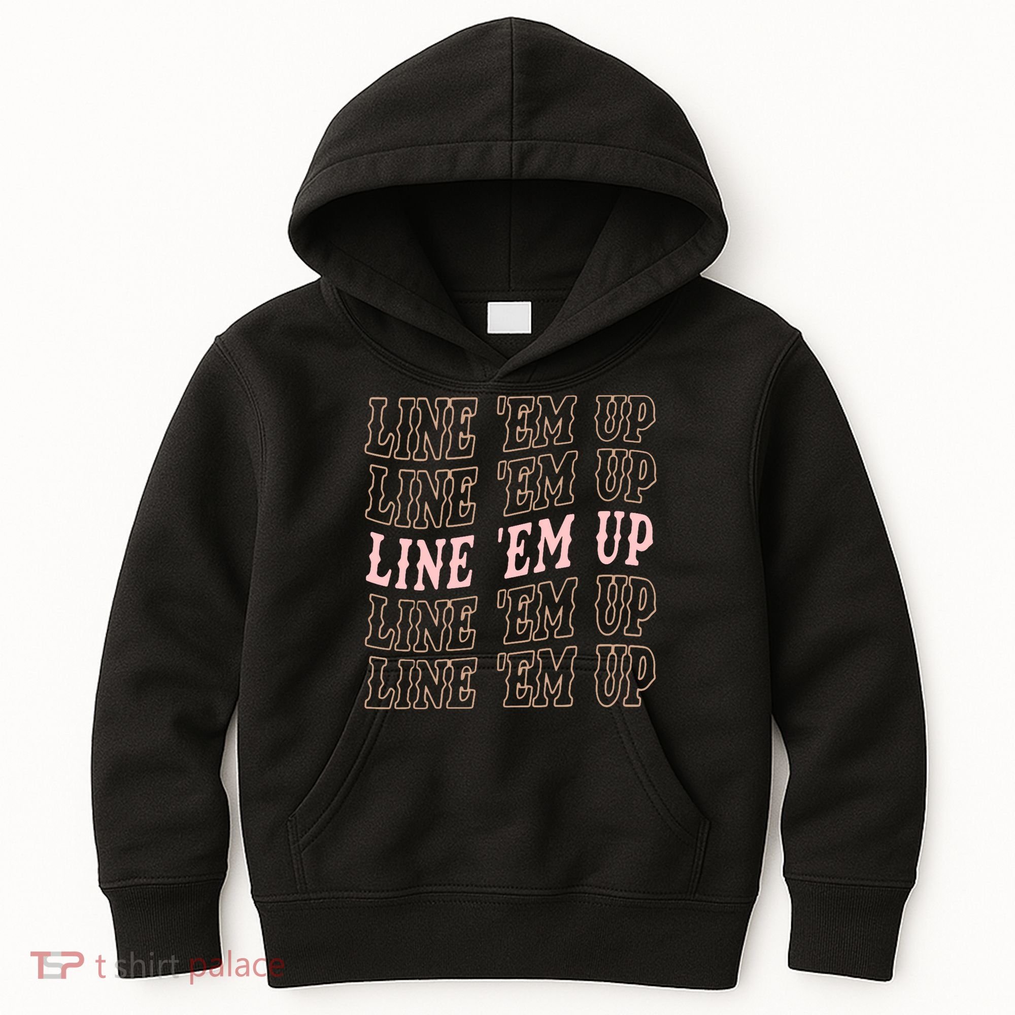 Line 'Em Up Retro Country's Slogan Kids Hoodie