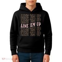 Line 'Em Up Retro Country's Slogan Kids Hoodie thumb 4