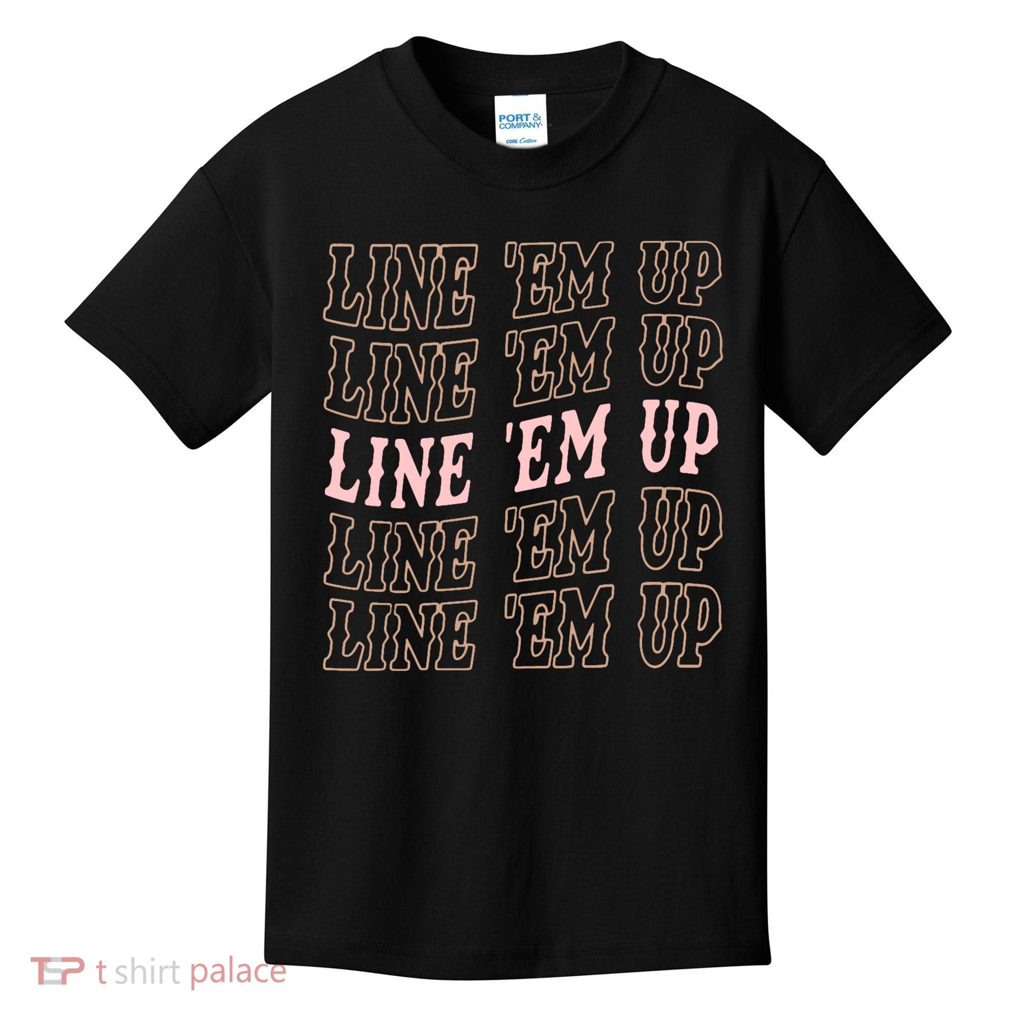 Line 'Em Up Retro Country's Slogan Kids T-Shirt