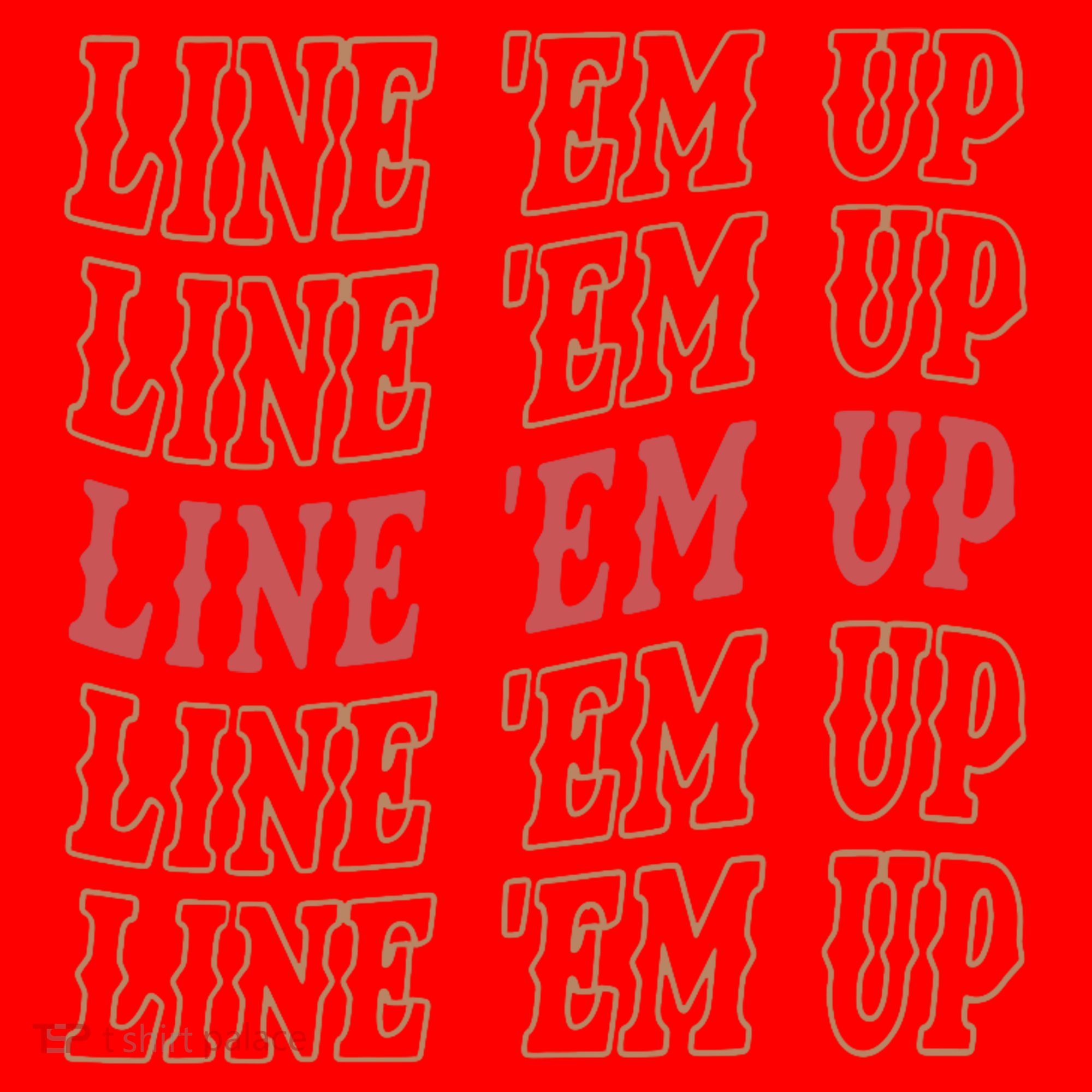 Line 'Em Up Retro Country's Slogan Santa Hat
