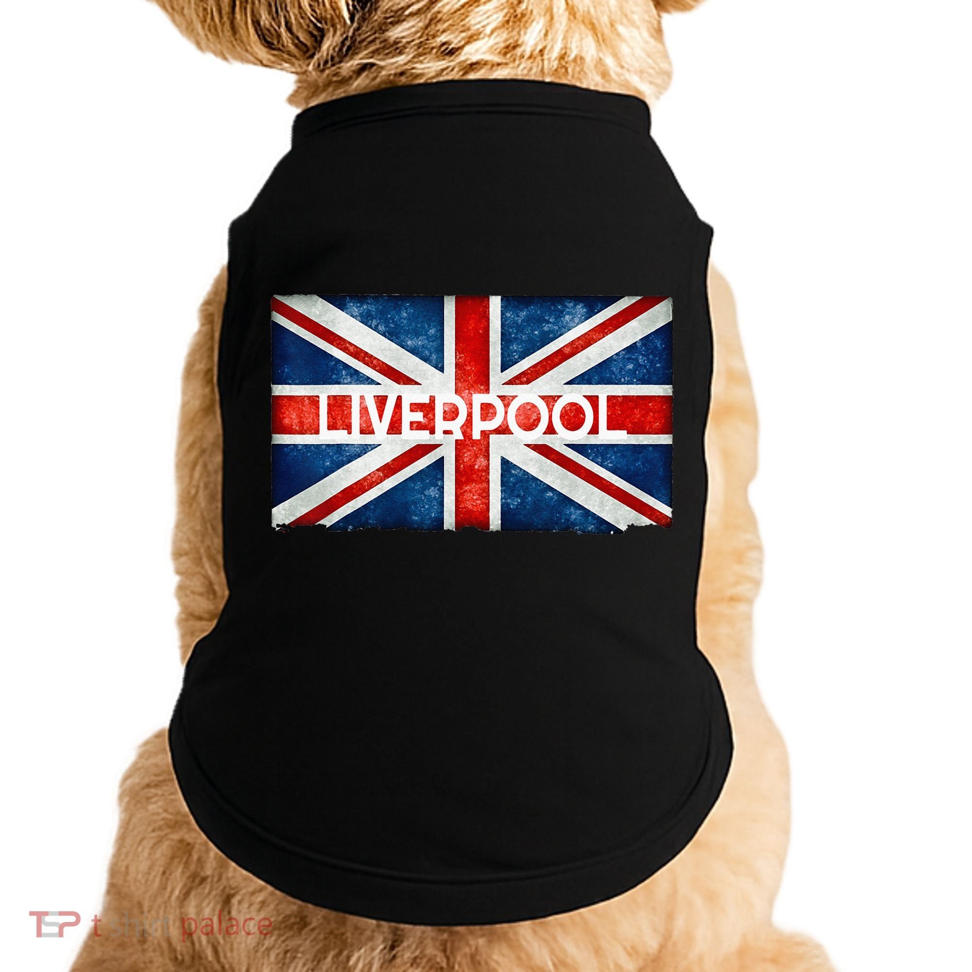 Liverpool England UK Flag . And Souvenir Doggie Tank