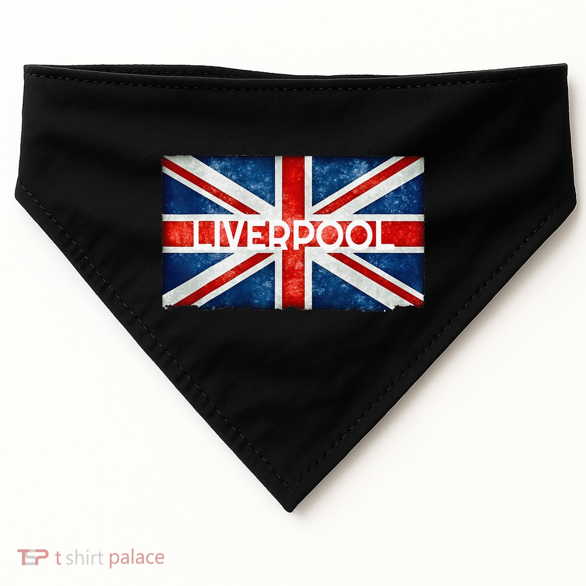 Liverpool England UK Flag . And Souvenir USA-Made Doggie Bandana