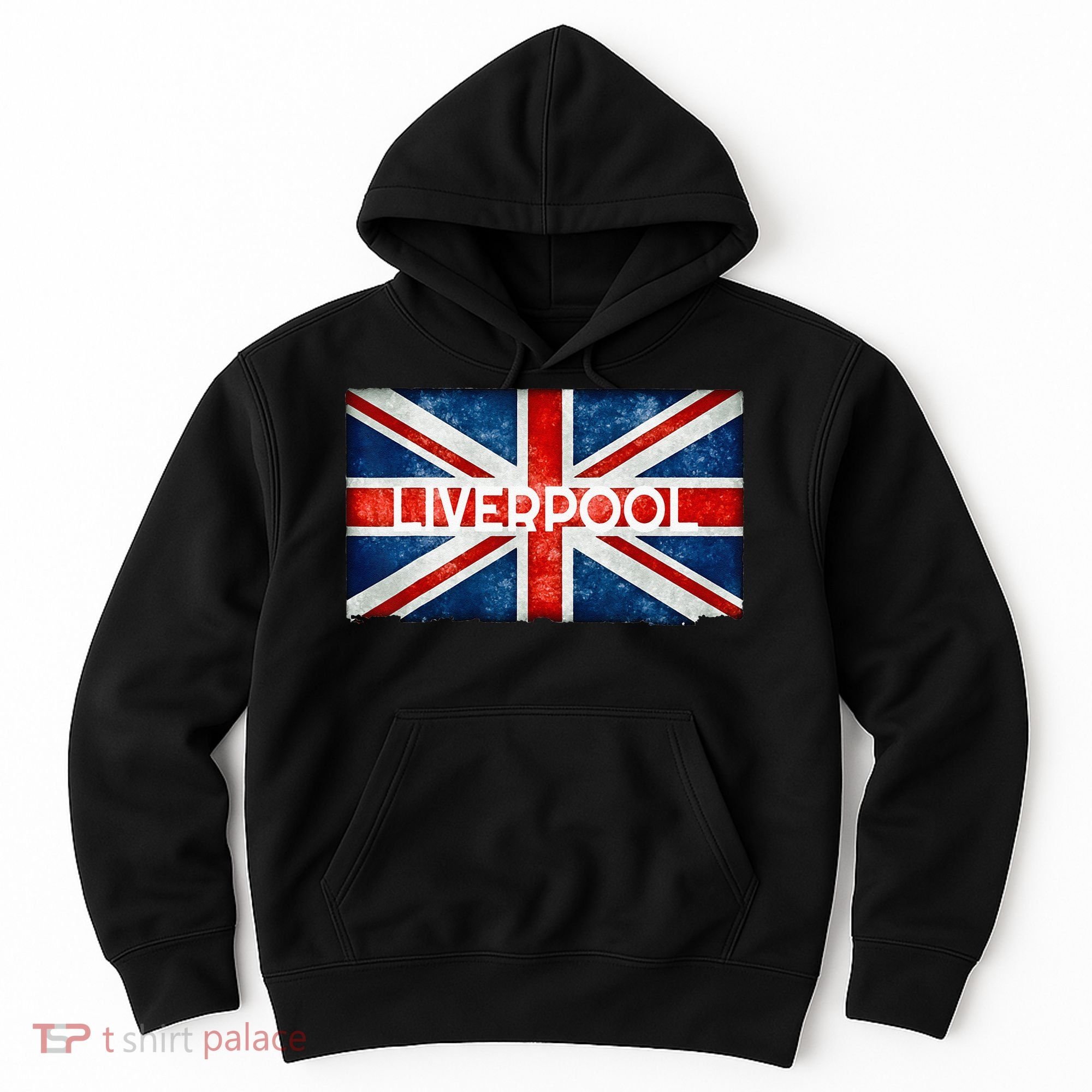 Liverpool England UK Flag . And Souvenir Hoodie