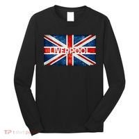 Liverpool England UK Flag . And Souvenir Long Sleeve Shirt thumb 0