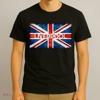 Liverpool England UK Flag . And Souvenir T-Shirt thumb 3