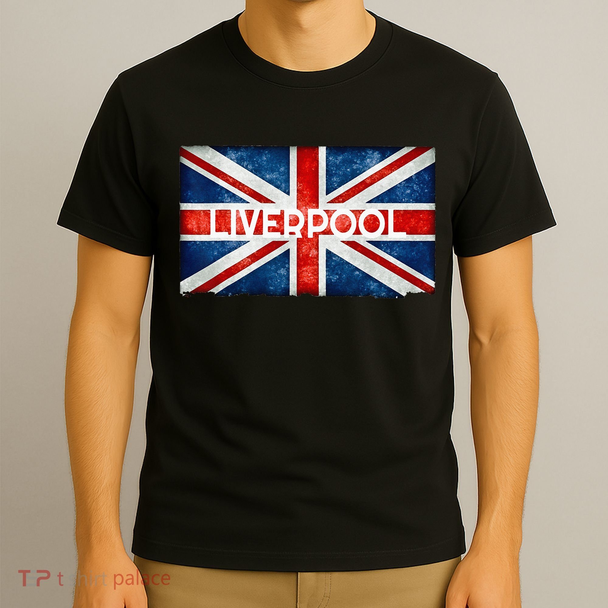 Liverpool England UK Flag . And Souvenir T-Shirt