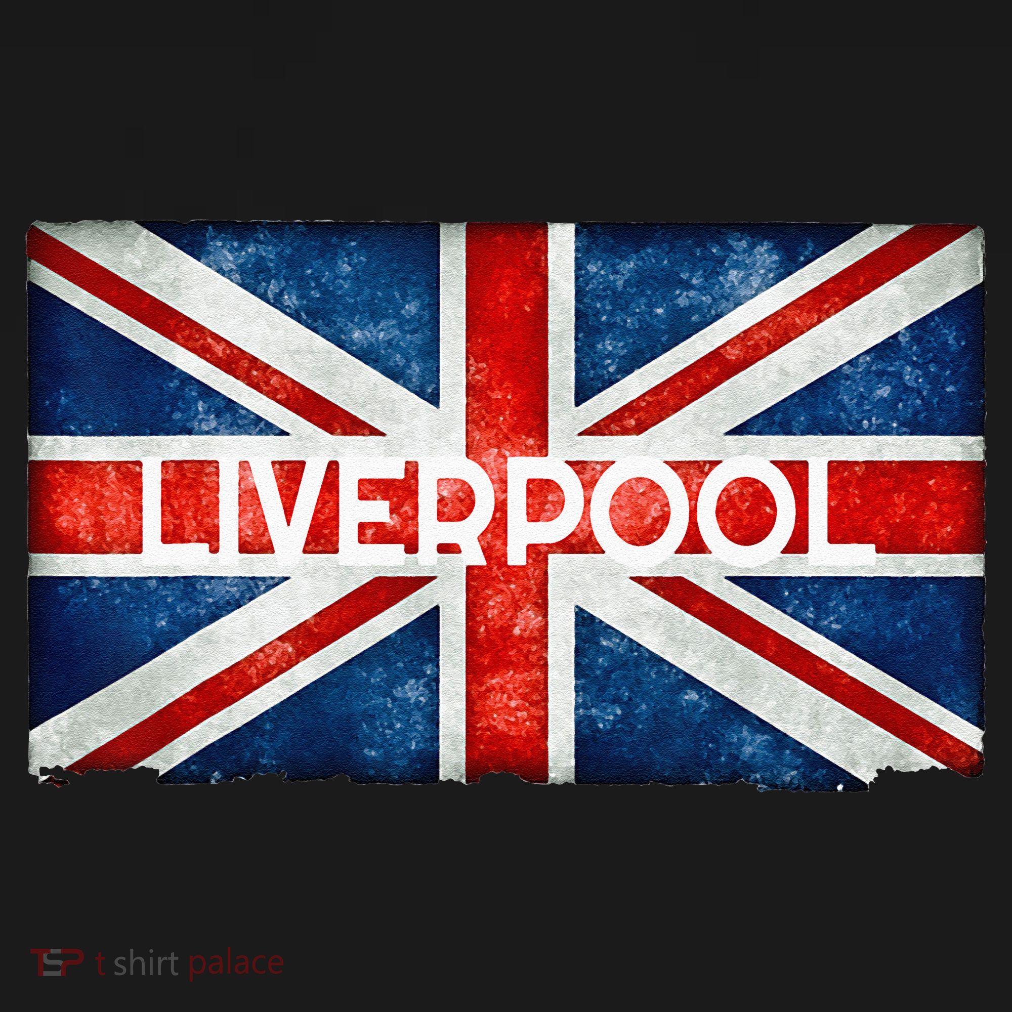 Liverpool England UK Flag . And Souvenir T-Shirt