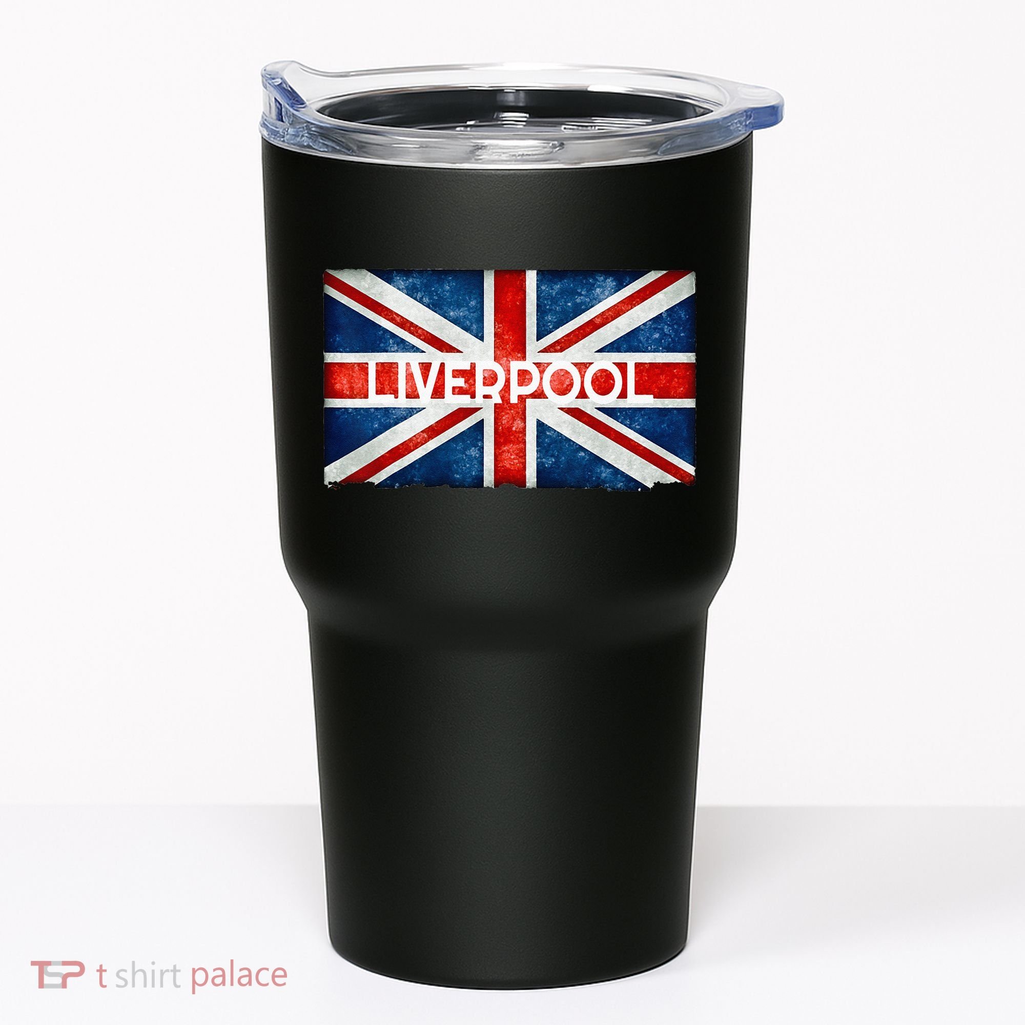 Liverpool England UK Flag . And Souvenir Tumbler