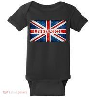Liverpool England UK Flag . And Souvenir Baby Bodysuit thumb 0