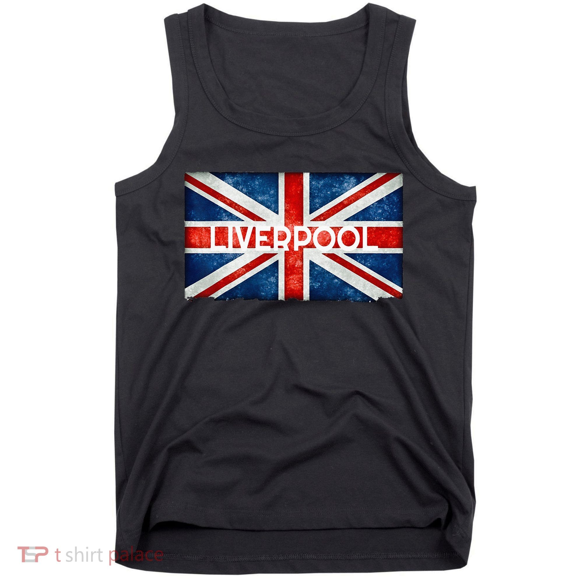 Liverpool England UK Flag . And Souvenir Tank Top