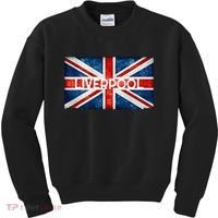 Liverpool England UK Flag . And Souvenir Kids Sweatshirt thumb 0