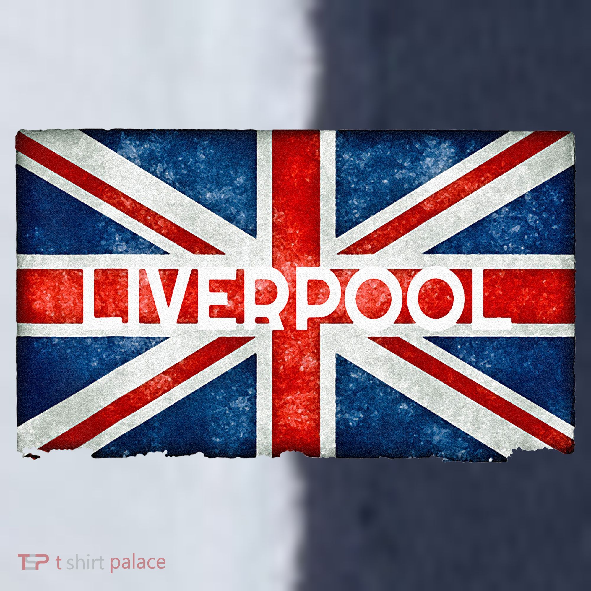 Liverpool England UK Flag . And Souvenir Sport-Tek Competitor United Soccer Jersey
