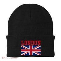 London England Union Jack United Kingdom British Flag Funny Gift Beanie thumb 0