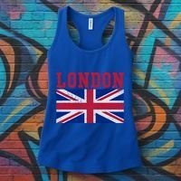 London England Union Jack United Kingdom British Flag Funny Gift Women's Tank Top thumb 3