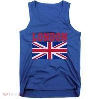 London England Union Jack United Kingdom British Flag Funny Gift Tank Top thumb 0