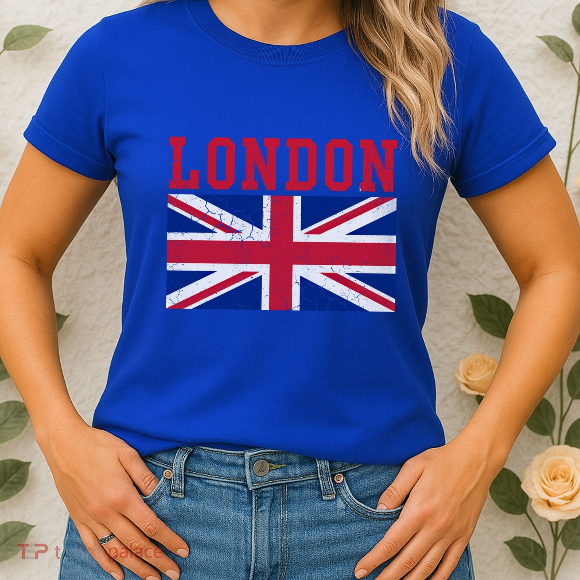 London England Union Jack United Kingdom British Flag Funny Gift Women's T-Shirt