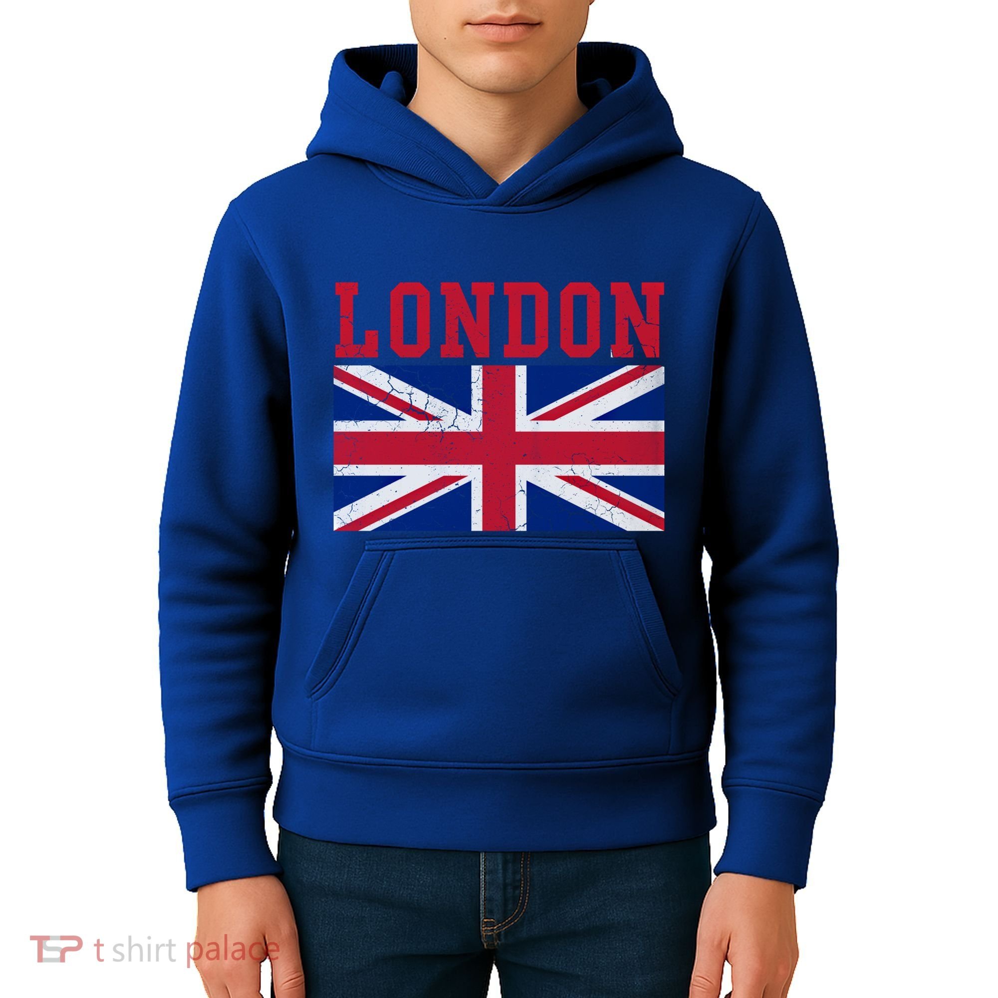 London England Union Jack United Kingdom British Flag Funny Gift Kids Hoodie