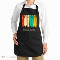 Liverpool England United Kingdom Retro City Skyline Apron thumb 2