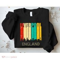 Liverpool England United Kingdom Retro City Skyline Sweatshirt thumb 2
