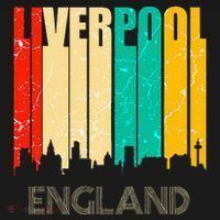 Liverpool England United Kingdom Retro City Skyline Sweatshirt thumb 3