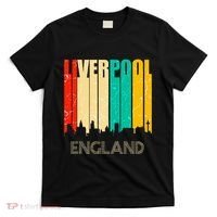 Liverpool England United Kingdom Retro City Skyline T-Shirt thumb 0