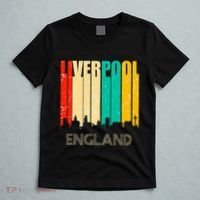 Liverpool England United Kingdom Retro City Skyline T-Shirt thumb 5