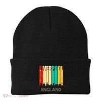 Liverpool England United Kingdom Retro City Skyline Beanie thumb 0