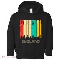Liverpool England United Kingdom Retro City Skyline Toddler Hoodie thumb 0