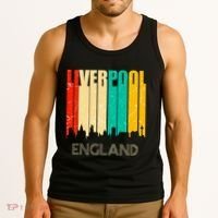 Liverpool England United Kingdom Retro City Skyline Tank Top thumb 3