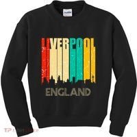 Liverpool England United Kingdom Retro City Skyline Kids Sweatshirt thumb 0