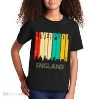 Liverpool England United Kingdom Retro City Skyline Kids T-Shirt thumb 2