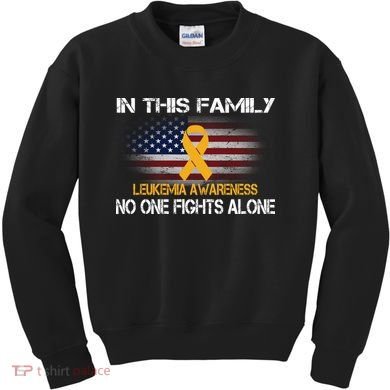 Leukemia No One Fights Alone Kids Sweatshirt