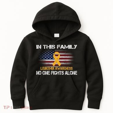 Leukemia No One Fights Alone Kids Hoodie